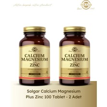 Solgar Calcium Magnesium Plus Zinc 100 Tablet 2li Paket
