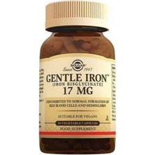 Solgar Gentle Iron 17 Mg 90 Kapsül Amerika Menşeli Vegan Dostu Kapsül İçeriği