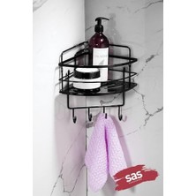 Uslucan Alışveriş Yapışkanlı Ömür Boyu Paslanmaz Kristal Ayarlanabilir Raf Banyo Düzenleyici Şampuanlık Lk-01 Sssk