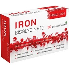 Hasz Labs Iron Bisglisinate Vitamin B Kompleks 30 Kapsül