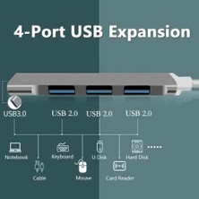 Uslucan Alışveriş Teryeefi 4'ü 1 Arada USB C Adaptörü, 4 USB 3.0 Bağlantı Noktası,  Air M1 2018-2022  Pro M1 2016-2022, iPad Pro, Xps, Pixelbook ve Daha Fazlası Için USB Tip C Adaptör
