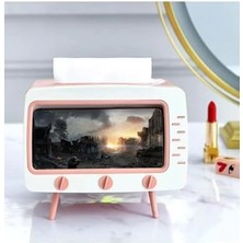 Uslucan Alışveriş Masaüstü Retro Telefon Tutucu, Masaüstü Peçetelik Cep Telefonu Standı,