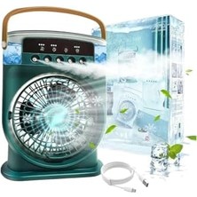 Uslucan Alışveriş Fanı 3 Hızlı Rüzgarlı Taşınabilir Ac Sessiz Sis Fanı USB Şarj Edilebilir Küçük Taşınabilir Klima 600ML Hava Soğutucu Fanı, 7 Gece Lambalı 1/2/3 H Zamanlayıcı Stili 2, Hava Soğutucu Fanı