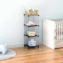 Uslucan Alışveriş Dekoratif Tel Dolap - 3 Küp