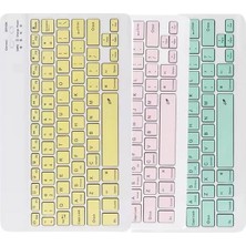 K-Yonlineticaret Bluetooth Şarj Edilebilir Mini Q Klavye Kablosuz Taşınabilir