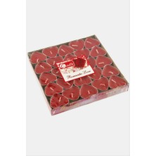 Zero Land Lvsqvr 50 Adet Kalp Tealight Mum-Kırmızı