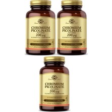 Solgar Chromium Picolinate 90 Kapsül 3 Adet Vegan İçerikli Besin Takviyesi