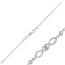 Aya Diamond Gümüş Üç Sonsuzluk Bayan Bileklik