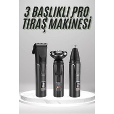 K-Yonlineticaret Dijital Göstergeli 3 Başlıklı Tıraş Makinesi Islak Kuru Lazer Öncesi Günlük