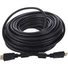 Pazarcan Fully G-507FS Plastik Düz Siyah 20 Metre Gold Poşetli HDMI Kablo