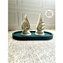 Merz Design Decor Ramazan Temalı Allah ve Muhammet (Sav) Yazılı Dekoratif Tabak Üzerinde Biblo Obje