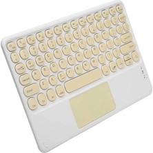 K-Yonlineticaret Touchpad Uyumlu Bluetooth Klavye Slim Kablosuz Wifi Q Klavye