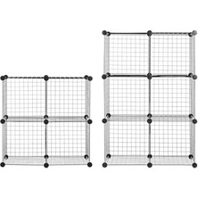 Uslucan Alışveriş Dekoratif Tel Dolap - 6 Küp