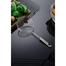 Sb Shopping Paslanmaz Çelik Kevgir 14 cm Uzun Saplı Süzgeç Kızartma Kevgiri