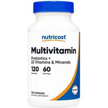 Nutricost Multivitamin Probiotics + 22 Vitamins & Minerals 120 Capsules