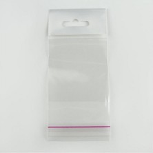 Zero Land Lvsqvr 6X25 Yapışlı 1000 Adet Şeffaf Askılı Poşet-Şeffaf