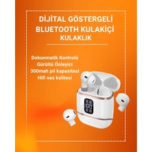 K-Yonlineticaret Çift Kulaklıklı Bluetooth Kulaklık – 4 Adet, Anc-Enc, Şarj Kutulu, Dijital Gösterge