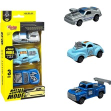 Vardem Oyuncak Vardem 3 Parça Çek Bırak Mini Model Metal Clasic Araba 1:64