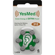 Uslucan Alışveriş Power 312 Numara Işitme Cihazı Pili (10 Paket x 6 Adet = 60 Adet Pil)