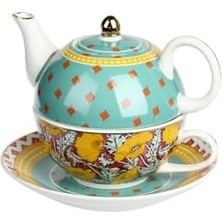 Uslucan Alışveriş Art Eliana Porselen Tek Kişilik Demlik & Fincan Seti