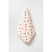 Uslucan Alışveriş %100 Pamuk Baskılı, Çift Katlı Bebek Battaniyesi (Çilek)