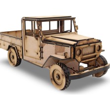 Algwood Ahşap Off-Road Pickup Maketi 135 Parça – Detaylı Arazi Aracı Modeli - Toyota Land Cruiser Maketi