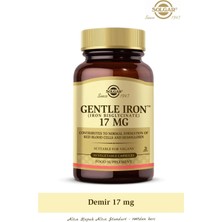 Solgar Gentle Iron 17 Mg 90 V-Kapsül Amerika Menşeli Vegan Dostu Demir Takviyesi