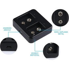 Uslucan Alışveriş 2x9 Volt Lityum Pil Şarj Cihazı DC8.4V/260MA (Li-Ion, Li-Po, Lifepo4)