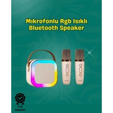 K-Yonlineticaret Iki Mikrofonlu Renkli LED Işıklı Karaoke Cihazı