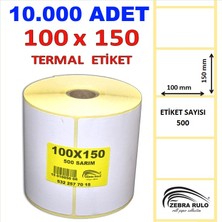Zebra Rulo 100X150 Termal Etiket 500 Sarım  20 ADET