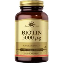 Solgar Biotin 5000 Mcg Takviye Edici Gıda 50 Kapsül