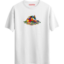 Eastek Rubik-Zeka Küpü Baskılı T-Shirt, Erkek Tişört, Kadın Tişört, Unisex T-Shirt