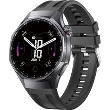 Forzacase Huawei Watch Gt 6 Pro 46MM ile Uyumlu Özel Tasarım Tokalı Silikon Kordon Kayış - FC1175