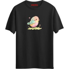 Eastek Pastel Kuş Baskılı T-Shirt, Erkek Tişört, Kadın Tişört, Unisex T-Shirt