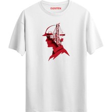 Eastek Red Rig Worker Baskılı T-Shirt, Erkek Tişört, Kadın Tişört, Unisex T-Shirt
