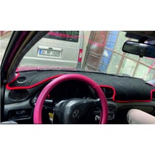 Lee Willson 2000-2003 Modellerine Uygun Hyundai Accent Torpido Koruma Halısı Kenar Renk Kırmızı