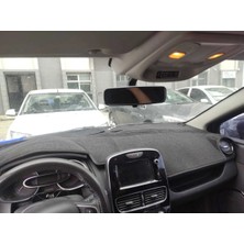 Lee Willson 2019-2021 Modellerine Uygun Renault Clio 4 Torpido Koruma Halısı Siyah Kenar Renk Siyah