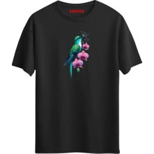 Eastek Sinekkuşu Çiçek Baskılı T-Shirt, Erkek Tişört, Kadın Tişört, Unisex T-Shirt