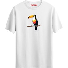 Eastek Tropik Tukan Baskılı T-Shirt, Erkek Tişört, Kadın Tişört, Unisex T-Shirt