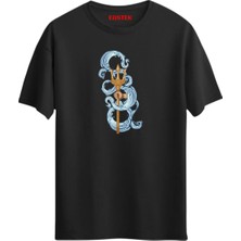 Eastek Poseidon Zıpkın Baskılı T-Shirt, Erkek Tişört, Kadın Tişört, Unisex T-Shirt