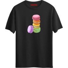 Eastek Macaron Kulesi Baskılı T-Shirt, Erkek Tişört, Kadın Tişört, Unisex T-Shirt