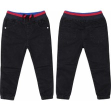 Egecan Kaşkorse Kemerli Erkek Çocuk Kot Pantolon Siyah 2492