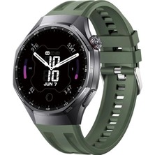 Forzacase Huawei Watch Gt 6 Pro 46MM ile Uyumlu Özel Tasarım Tokalı Silikon Kordon Kayış - FC1175