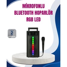 Epilons Kablosuz Rgb Işıklı Bluetooth Hoparlör | Ev Parti ve Açık Hava Kullanımı