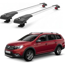 Cross Oto Aksesuarları Dacia Logan MCV II 2013-2020 için Ara Atkı Tavan Barı , Araca Özel , Kilitlenebilir Araç Üstü Ekipman Taşıma Barı (2 Adet)
