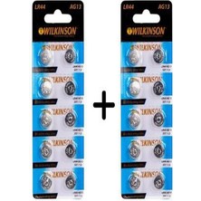 Wilkinson AG13 LR44 A76 LR1154 1.5V Alkalin 10'lu Paket Pil 2 Adet Erpilsanelektronik
