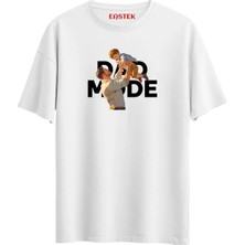 Eastek Premium Oversize Unisex Dad Mode Baskılı Pamuklu Erkek T-Shirt