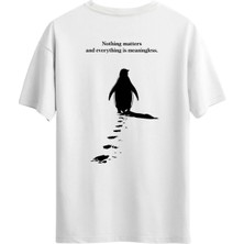 Eastek Sırt Baskılı Penguen Tasarım, Erkek Tişört, Kadın Tişört, Unisex T-Shirt