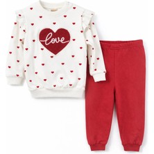 Nikuby Mor Renkli Love Temalı Bebe Alt-Üst Takım