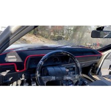 Lee Willson Renault Broadway 9 Modellerine Uygun Torpido Koruma Halısı Kenar Renk Kırmızı